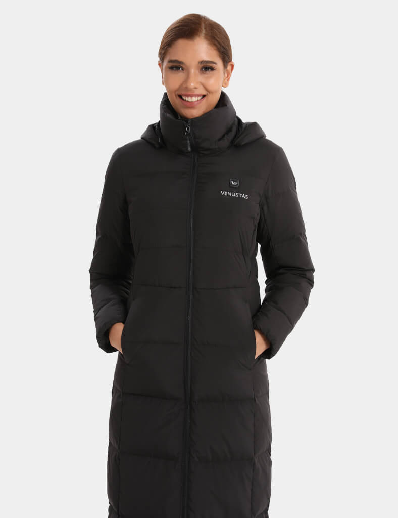 Women's Maxi Heated Recycled Down Jacket 7.4V, EW74