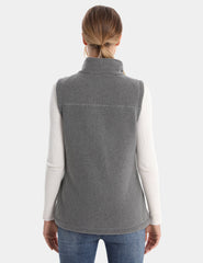 Women’s Heated Recycled Fleece Vest 7.4V - Grey/ White, EW22