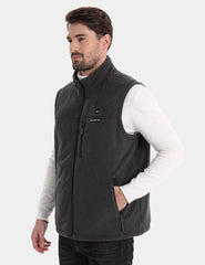 Men’s Heated Recycled Fleece Vest 7.4V - Dark Grey/ Navy