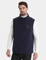 Men’s Heated Recycled Fleece Vest 7.4V - Dark Grey/ Navy