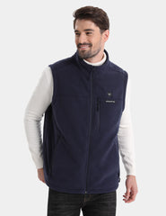 Men’s Heated Recycled Fleece Vest 7.4V - Dark Grey/ Navy