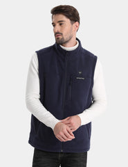 Men’s Heated Recycled Fleece Vest 7.4V - Dark Grey/ Navy