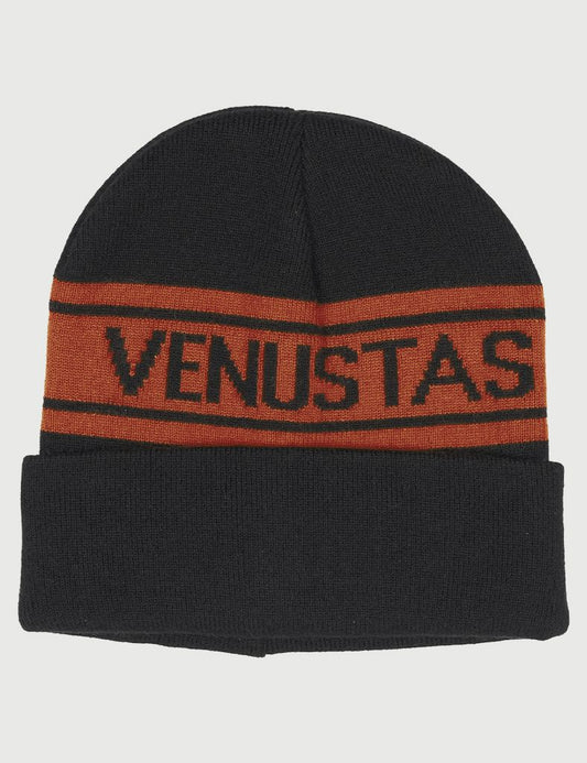 Venustas Knit Beanie-Black Rust