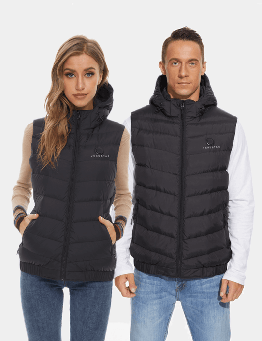 [Bundle Deal] Men’s Heated Down Vest 7.4V With Detachable Hood & Women’s Heated Down Vest 7.4V With Detachable Hood