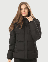 [Upgrade] Women's Heated Coat 7.4V with 90% Down Insulation