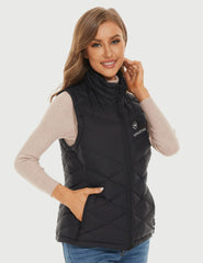 [Final Sale For CA] Women’s Heated Down Vest 7.4V with Heating Pockets [L,XL]