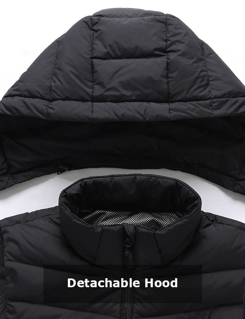 [Bundle Deal] Men’s Heated Down Vest 7.4V With Detachable Hood & Women’s Heated Down Vest 7.4V With Detachable Hood