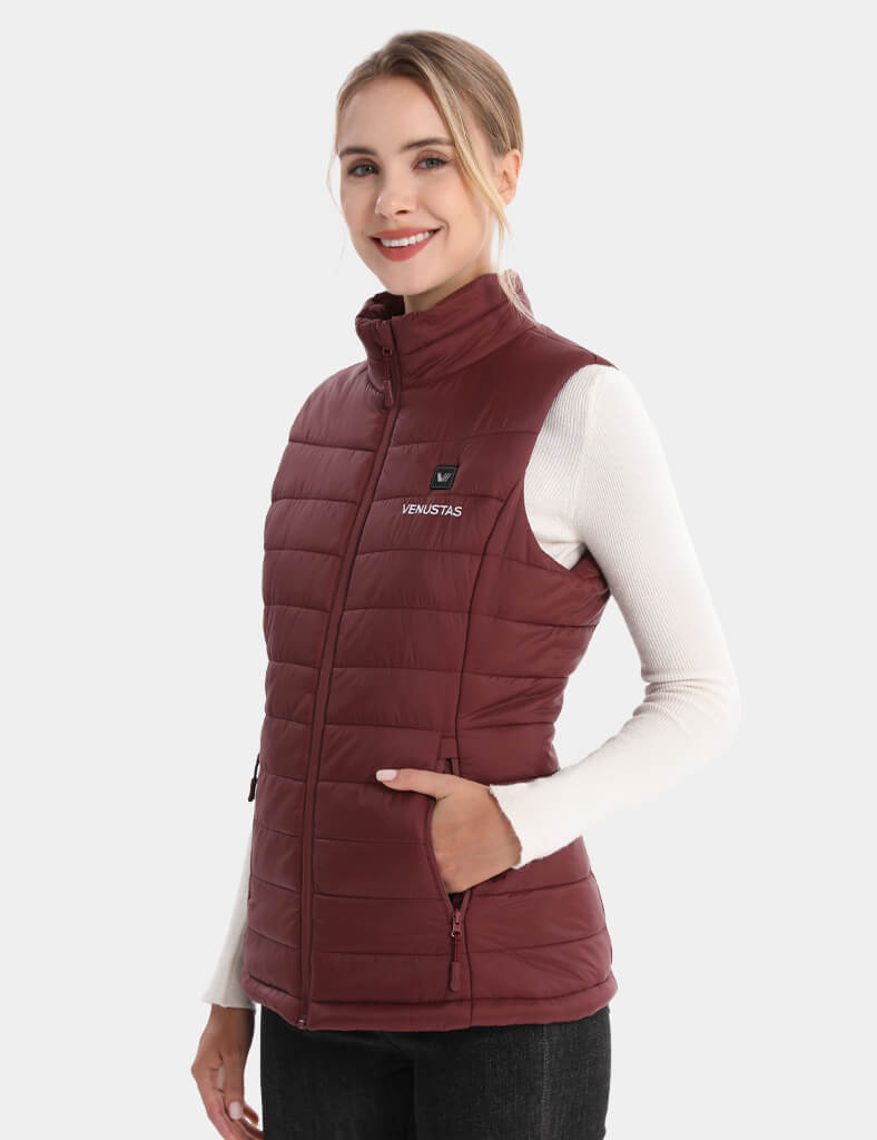 Women's Classic Heated Vest 7.4V - Milk White/ Light Grey/ Burgundy/ Pink