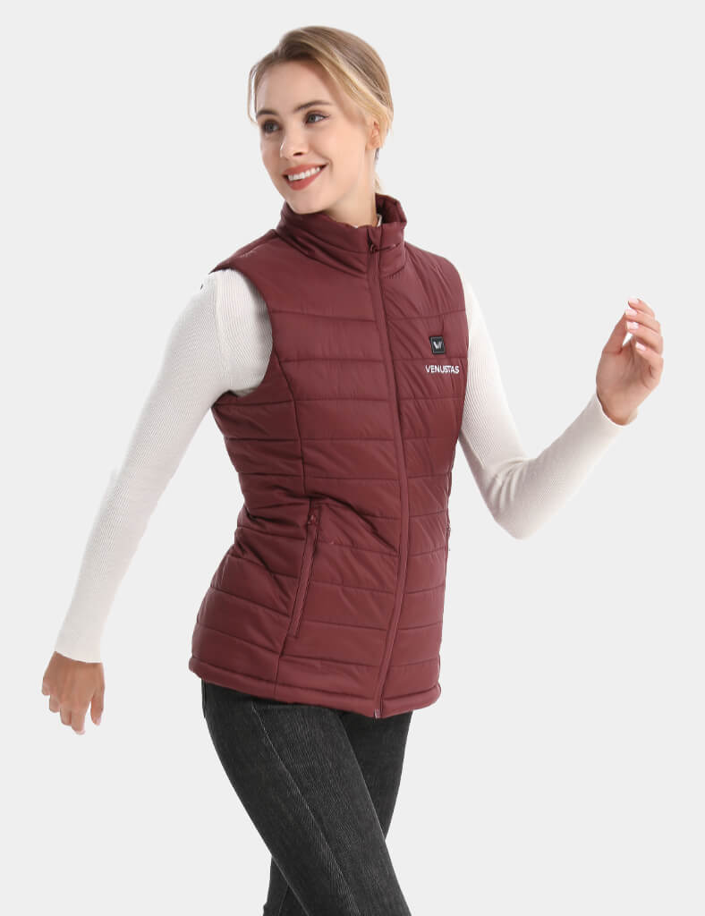 Women's Classic Heated Vest 7.4V - Milk White/ Light Grey/ Burgundy/ Pink, W2118