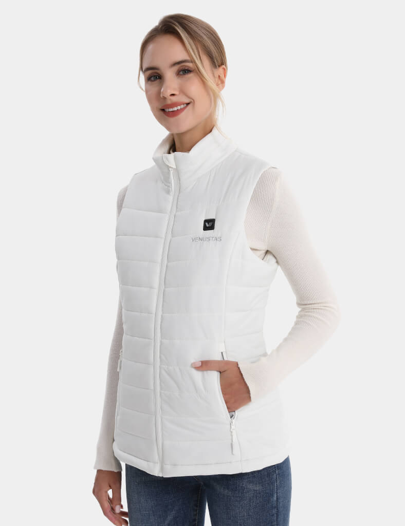 Women's Classic Heated Vest 7.4V - Milk White/ Light Grey/ Burgundy/ Pink