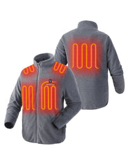 [Open Box] Zipper up Heated Fleece Jacket for Men 7.4V,M2136