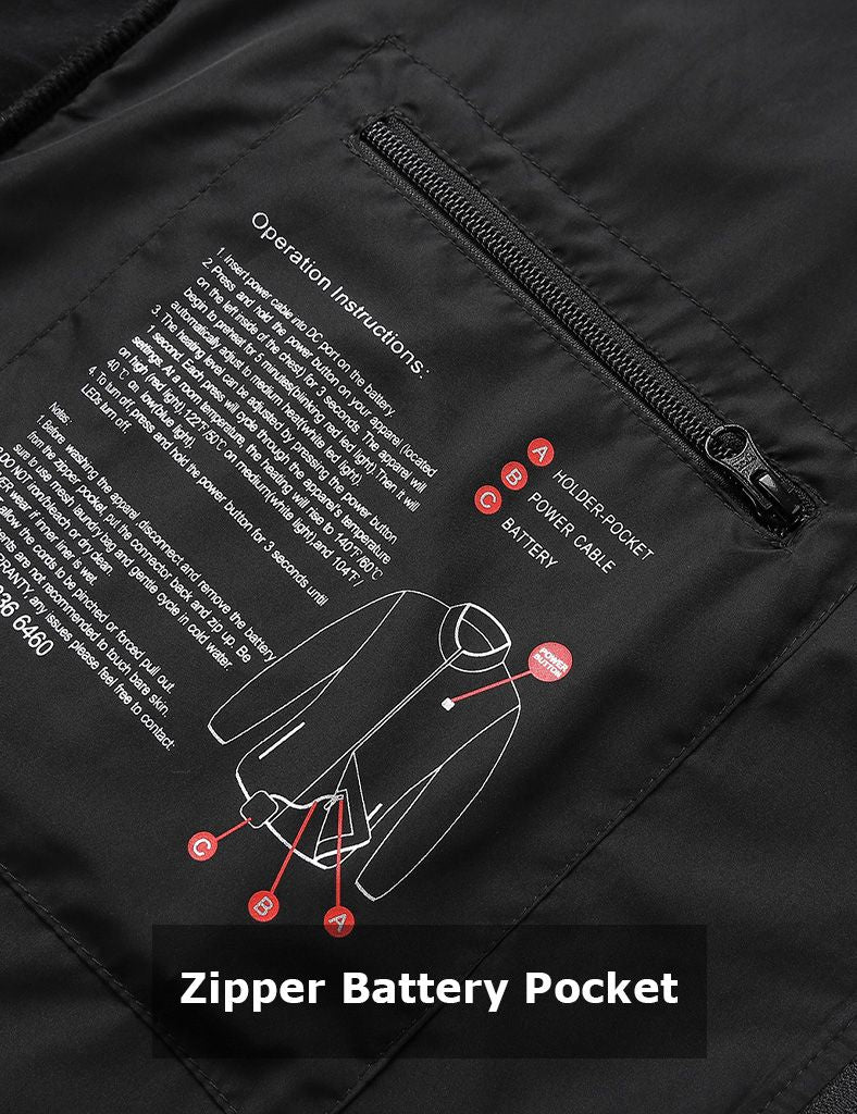 Zipper Battery Pocket