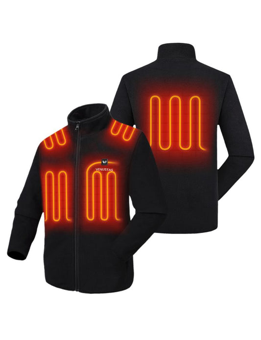 [Open Box] Zipper up Heated Fleece Jacket for Men 7.4V,M2136