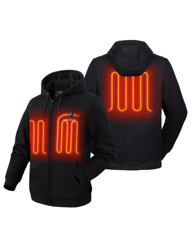 [Final Sale For CA] Zipper up Heated Hoodie for Unisex 7.4V [S,M,XL,2XL]