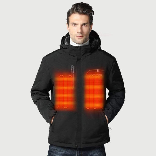 Venustas Men's Heated Jacket 5V with Detachable Hood