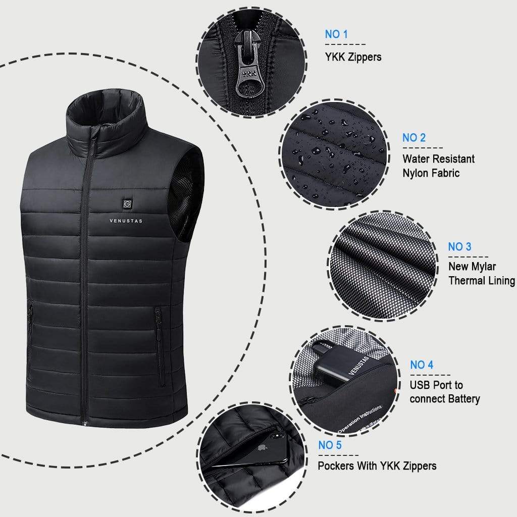 Venustas [Open Box] Bundle Deal - Heated Vest for Men and Women 5V