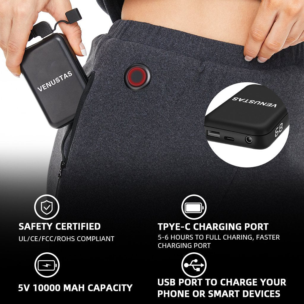 Venustas [Open Box] Heated Thermal Underwear Pants For Women, 5V