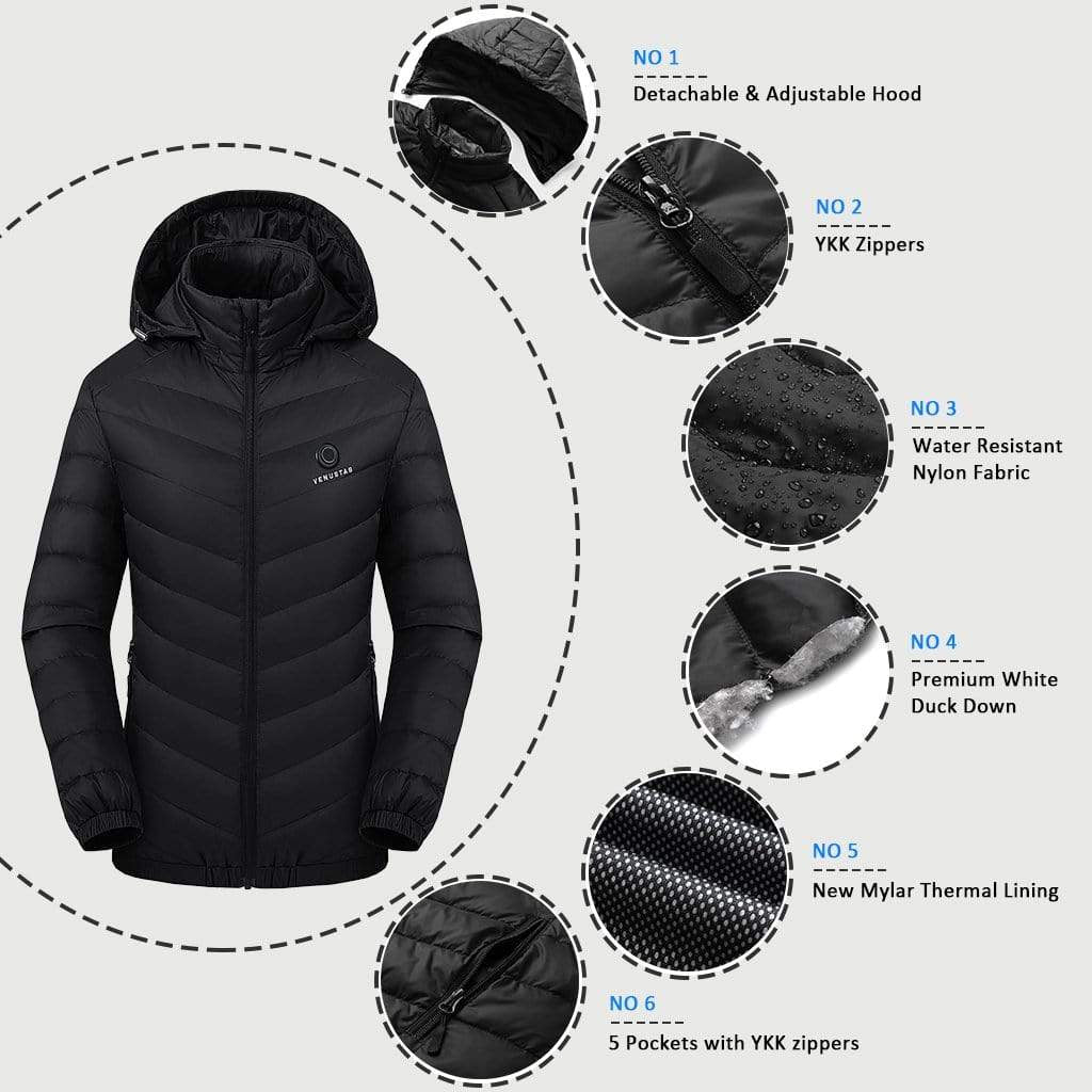 Venustas [Open Box] Women's Heated Down Jacket 7.4V